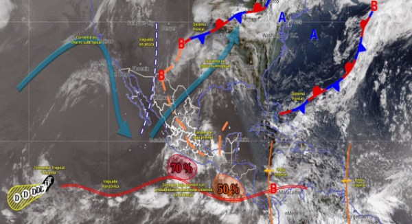 Se espera ambiente inestable con lluvias de intensidad variable en Oaxaca