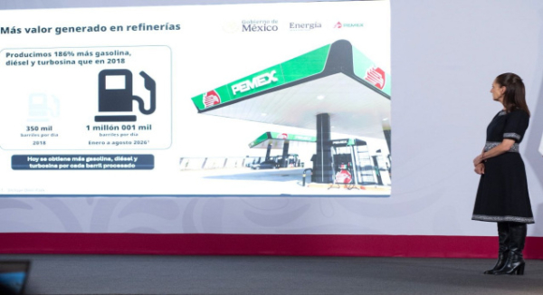 Claudia Sheinbaum destaca recuperación de 48 mil 411 mdp por combate al comercio ilícito de combustibles