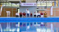 Inaugura Gobernador Salomón Jara Unidad Deportiva Cheguigo en Asunción Ixtaltepec