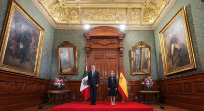 Presidenta Claudia Sheinbaum recibe en Palacio Nacional al Rey Felipe VI