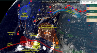 Continuarán las lluvias de intensidad variable en Oaxaca