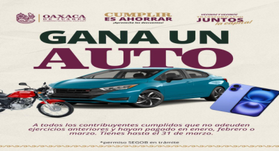 Contribuyentes de Oaxaca de Juárez pueden participar en el sorteo “Vecino Cumplido - Vecino Comprometido”