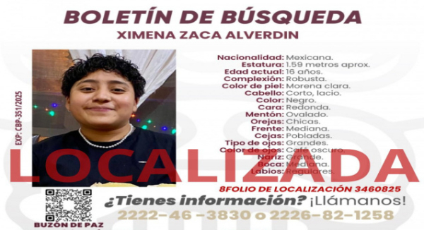 Garantizan Oaxaca y Puebla el retorno seguro de una adolescente a su lugar de origen