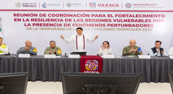 Oaxaca primer estado del país en instalar Puesto de Mando Unificado para atender lluvias