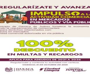 Ayuntamiento de Oaxaca de Juárez mantiene incentivos fiscales para contribuyentes