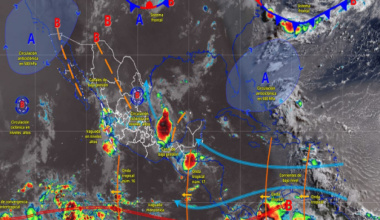 Interacción de ondas tropicales favorecerá lluvias fuertes en el estado