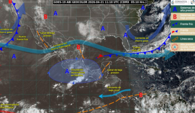 Se pronostican aguaceros acompañados de tormentas eléctricas, rachas de viento y posible caída de granizo en la Sierra Sur y Mixteca
