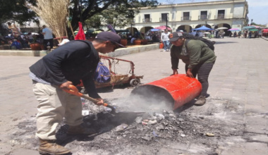 En el Día del Trabajo, Oaxaca de Juárez mantiene labores de limpieza
