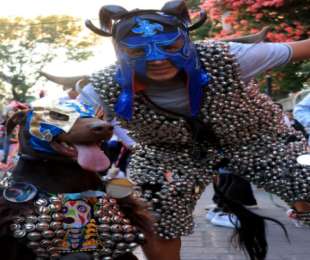Lomitos de Oaxaca de Juárez participaron en caminata y concurso de disfraces por Día de Muertos