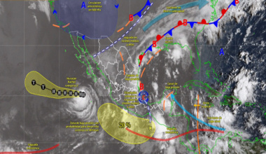 Se mantiene pronóstico de lluvias, actividad eléctrica y viento fuerte