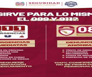 SSPC Oaxaca explica las diferencias entre las líneas de emergencia 911 y denuncia anónima 089
