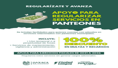 Oaxaca de Juárez mantiene incentivos para regularizar contribuciones municipales