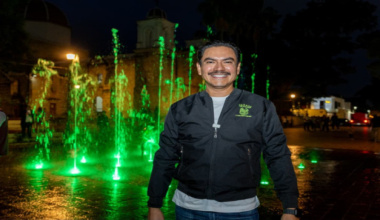 Ray Chagoya supervisa restauración de fuentes danzantes en Paseo Juárez “El Llano”