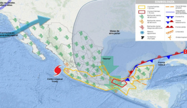 Persisten lluvias intensas, evento de Norte y oleaje elevado en Oaxaca