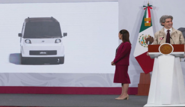 “Resultados que transforman”: presidenta Claudia Sheinbaum presenta el prototipo del minivehículo eléctrico mexicano Olinia