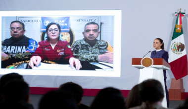 Claudia Sheinbaum mantiene apoyo federal ante el huracán Simon y la tormenta tropical Rachel