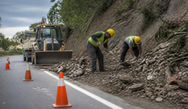 Protección Civil informa sobre trabajos de mantenimiento y retiro de material en autopistas de Oaxaca