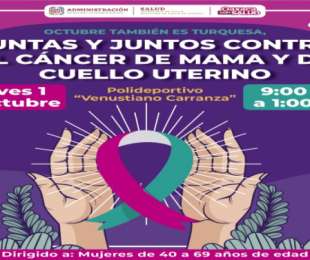 Gobierno del Estado invita a jornada para detección de cáncer de mama y cuello uterino