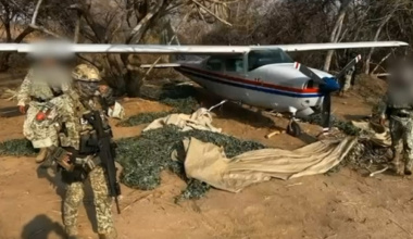 Coordinación de los tres órdenes de gobierno permite el aseguramiento de una avioneta y media tonelada de cocaína en Oaxaca