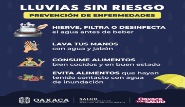 Emiten SSO recomendaciones para prevenir enfermedades durante la temporada de lluvias y ciclones tropicales