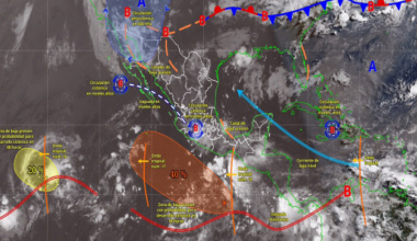 Lluvias, rachas de viento y oleaje elevado marcarán el clima este domingo en Oaxaca