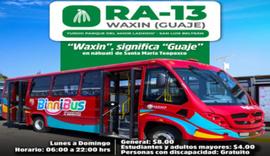 Pone en marcha Gobierno de Oaxaca nueva ruta de BinniBus RA-13 “Waxin” Parque del Amor-San Luis Beltrán