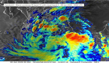 Continuarán lluvias en Oaxaca por efectos de la tormenta tropical Boris
