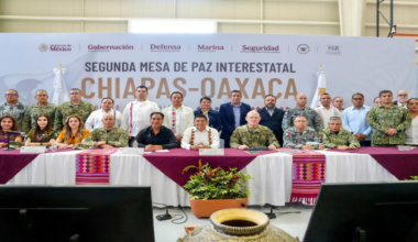 Trabajan gobiernos de Oaxaca y Chiapas por la seguridad y paz en el sur-sureste del país