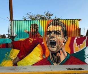 Impulsan mural comunitario en Santa Rosa Panzacola como parte de estrategia rumbo al Mundial 2026