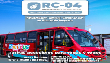 Nueva ruta BinniBus conecta el fraccionamiento Benito Juárez Esmeralda con Plaza del Valle