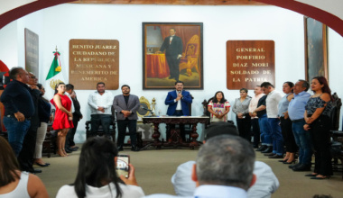 Rehabilitación del patrimonio centra sesión de Cabildo en Oaxaca de Juárez