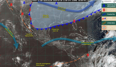 Prevén lluvias y evento de norte en Oaxaca por ingreso de frente frío número 42
