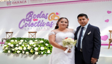 Gobierno de Oaxaca brinda certeza jurídica a 481 parejas en Bodas Colectivas 2026