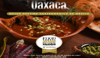 Oaxaca nominado como Mejor Destino Gastronómico por Food and Travel Reader Awards 2026