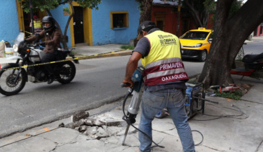Sicarú Lula’ Linda Oaxaca mejora infraestructura peatonal en calles del Centro Histórico