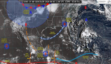 Se esperan tormentas con rachas de viento y posible granizo en diversas regiones de Oaxaca