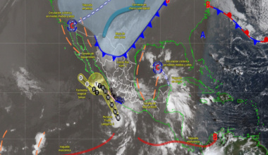 Prevén lluvias fuertes, vientos de hasta 80 km/h y oleaje elevado en Oaxaca