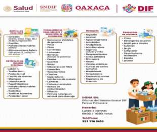Habilita DIF Oaxaca centros de acopio para apoyar a familias afectadas por sismos en Venezuela